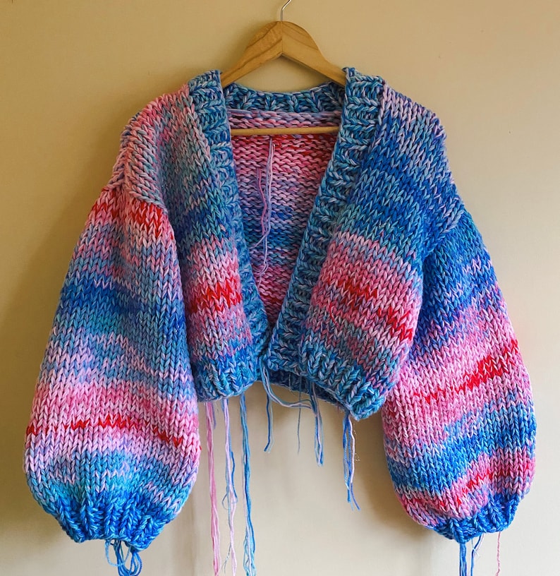 Colorful Cardigan Knitting Pattern