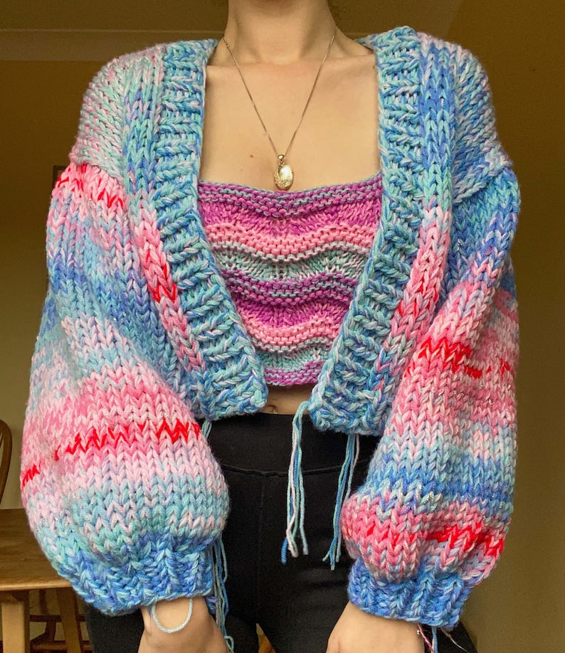 Colorful Cardigan Knitting Pattern
