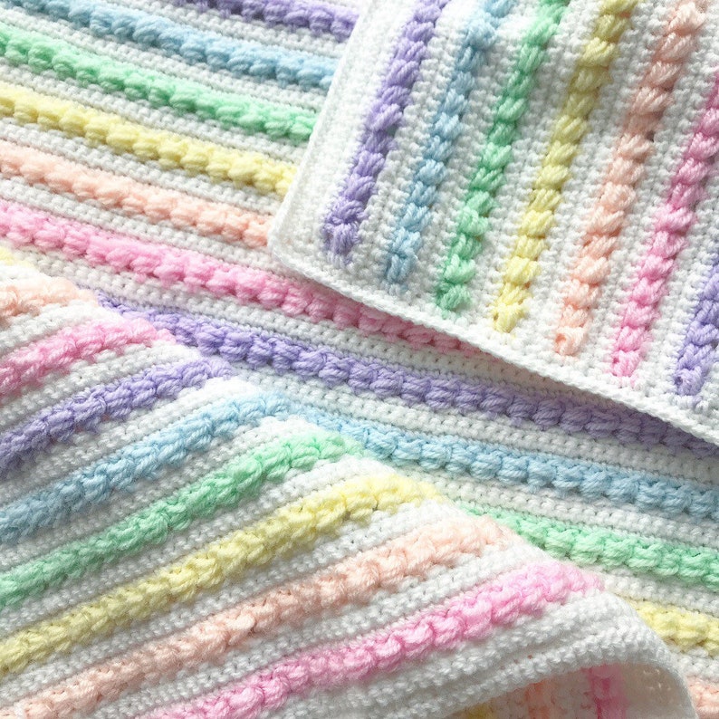 Bubble Rainbow Blanket Crochet Pattern