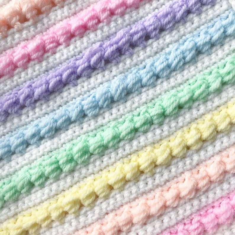 Bubble Rainbow Blanket Crochet Pattern