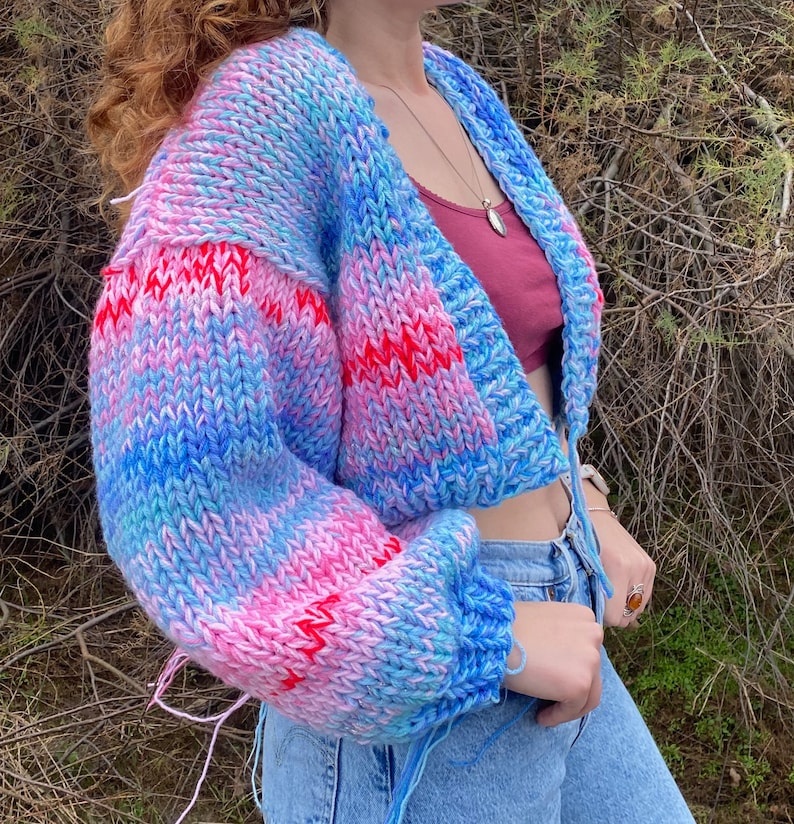 Colorful Cardigan Knitting Pattern