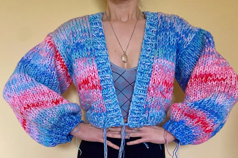 Colorful Cardigan Knitting Pattern