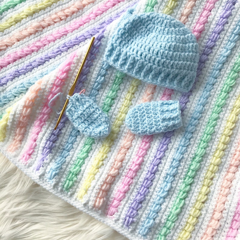 Bubble Rainbow Blanket Crochet Pattern