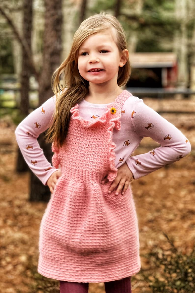 Caramel Pinafore Dress Crochet Pattern