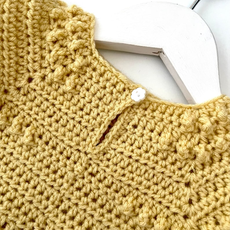 Golden Baby Dress Crochet Pattern
