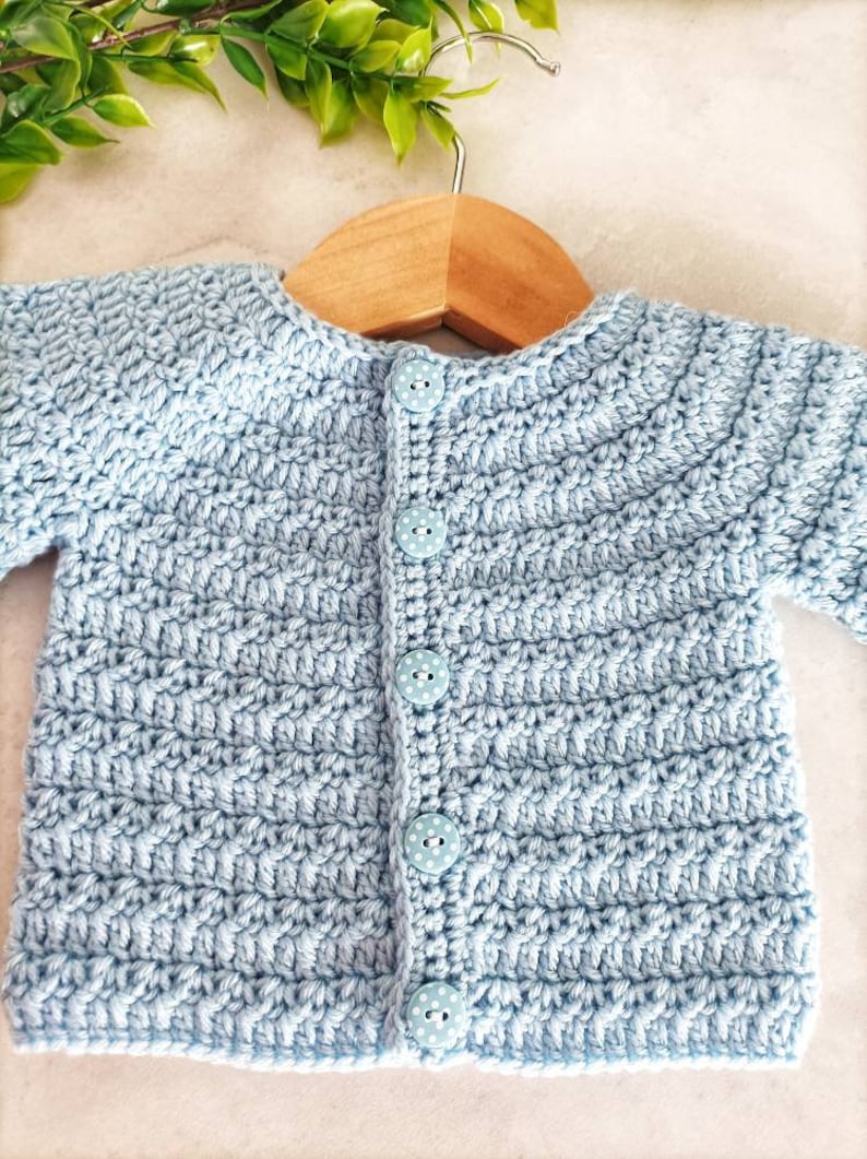 Pearl Baby Cardigan Crochet Pattern