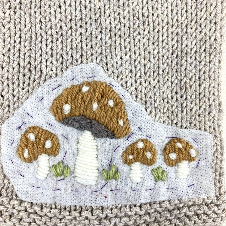 Mushroom Baby Cardigan Knitting Pattern