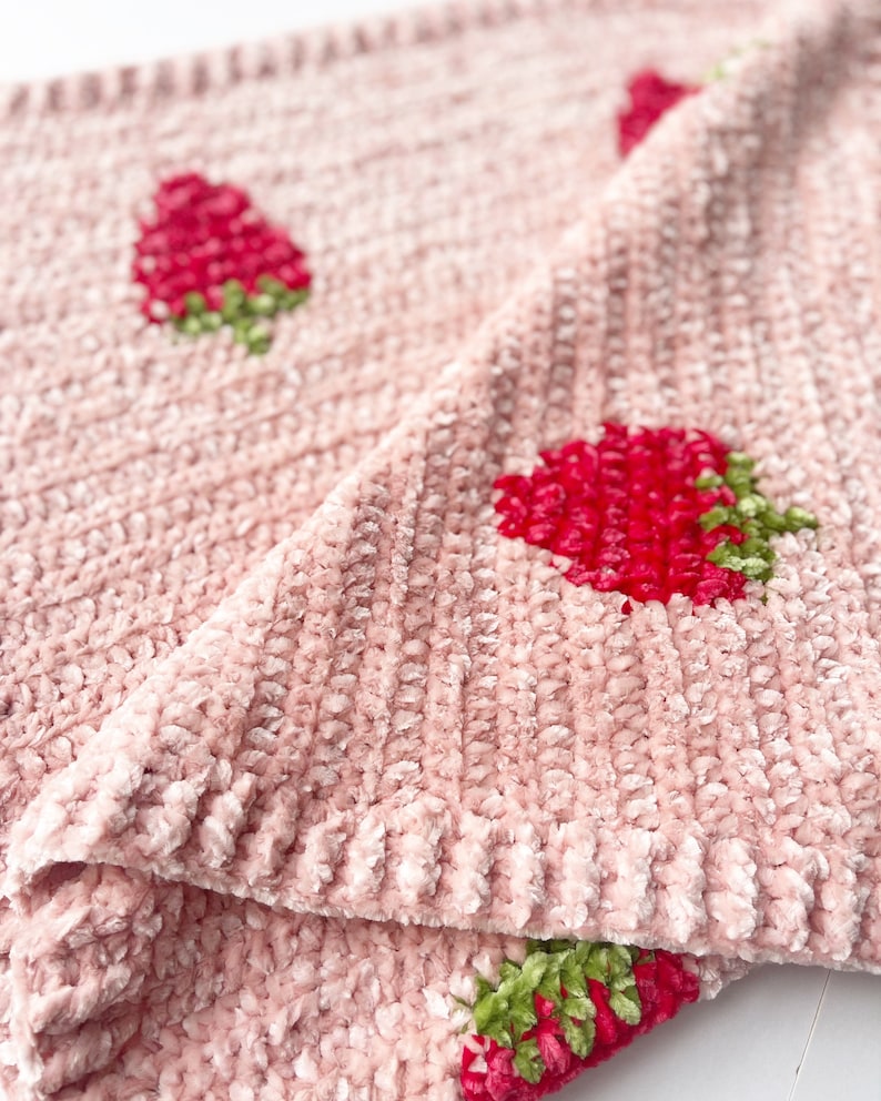 Strawberry Dreams Blanket Crochet Pattern