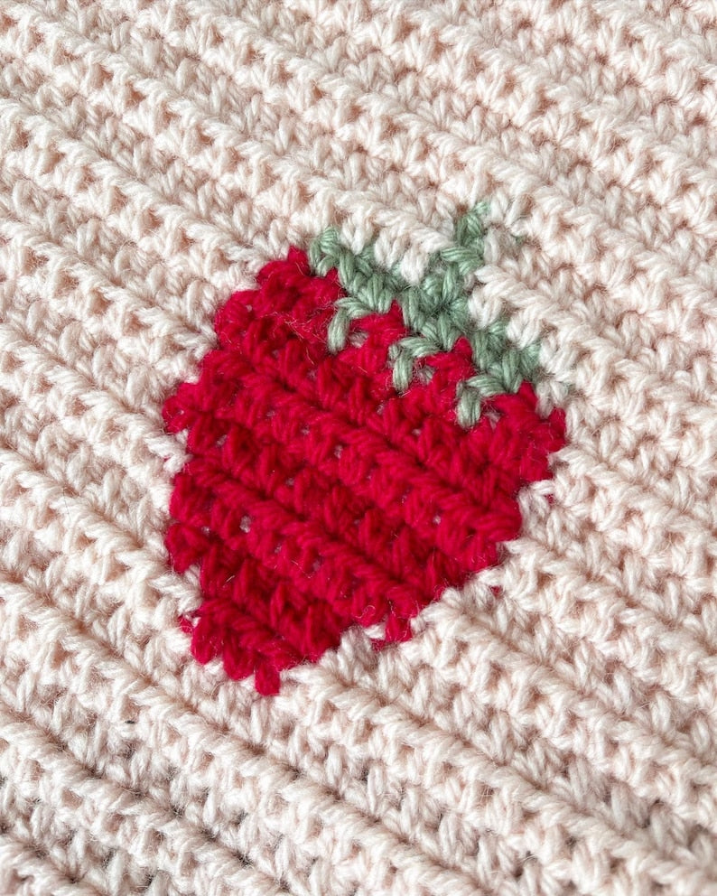 Strawberry Dreams Blanket Crochet Pattern