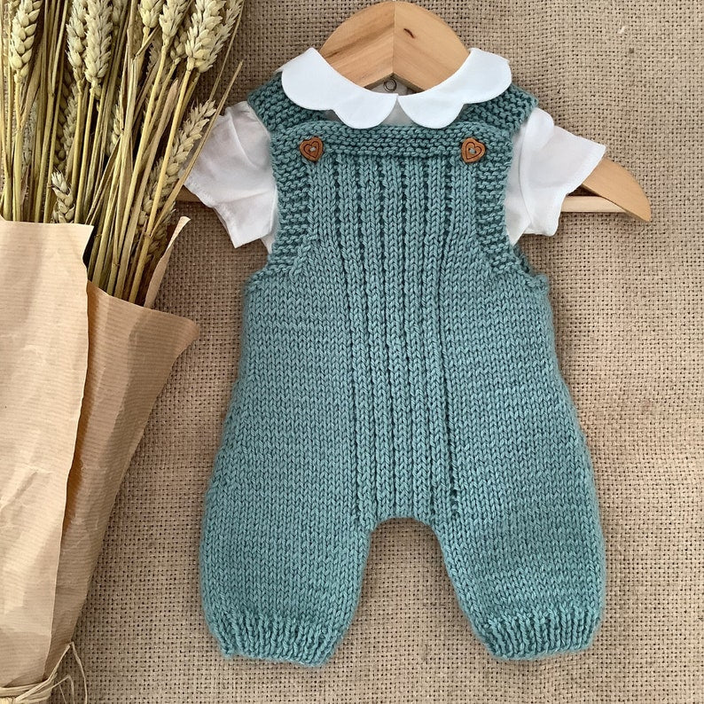 Mossy Overalls Knitting Pattern