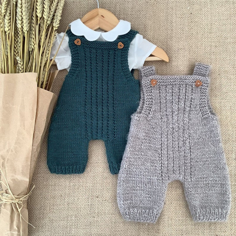 Mossy Overalls Knitting Pattern