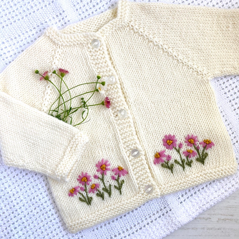 Daisy Bloom Cardigan Knitting Pattern