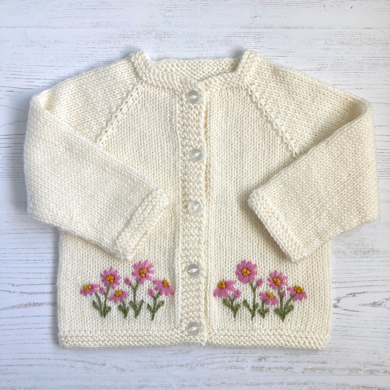 Daisy Bloom Cardigan Knitting Pattern