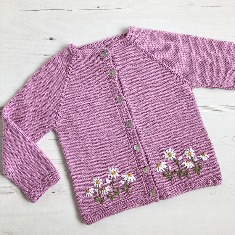 Daisy Bloom Cardigan Knitting Pattern