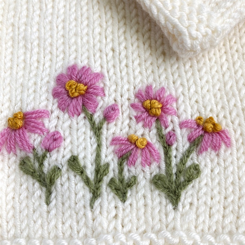 Daisy Bloom Cardigan Knitting Pattern