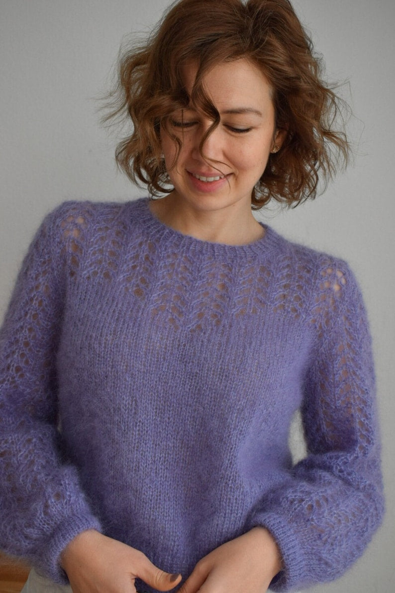 Wisteria Blouse Knitting Pattern