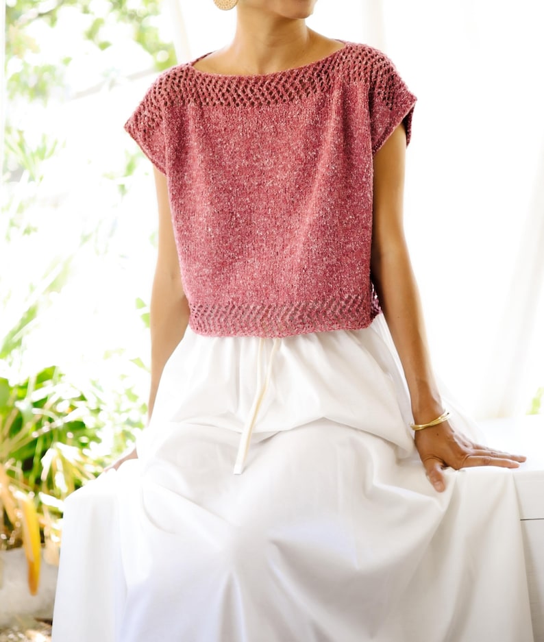 Rosebay Top Knitting Pattern