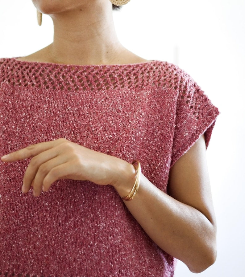 Rosebay Top Knitting Pattern