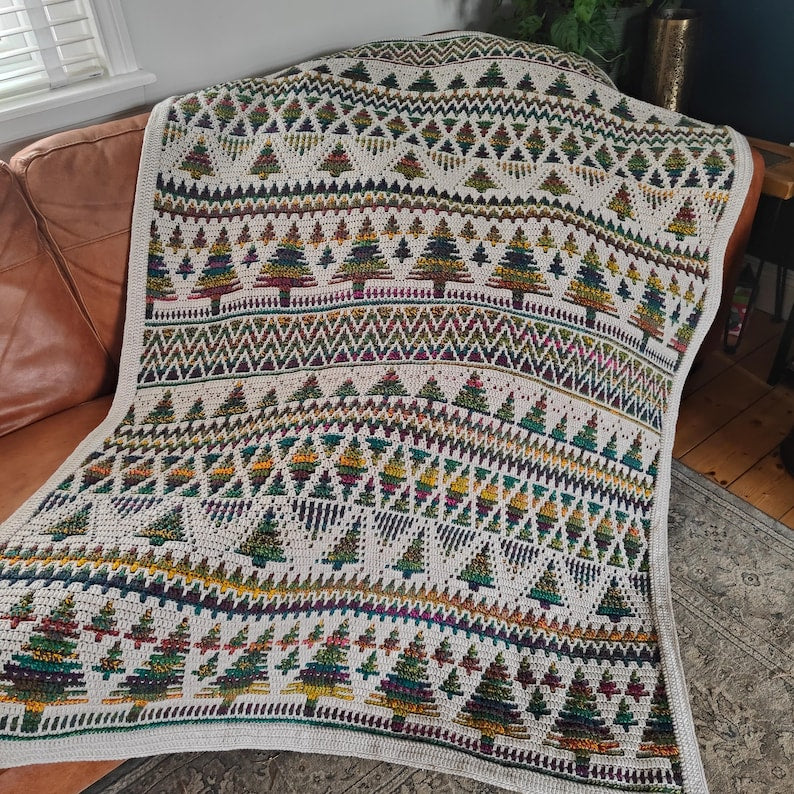 Forest Ridge Blanket Crochet Pattern