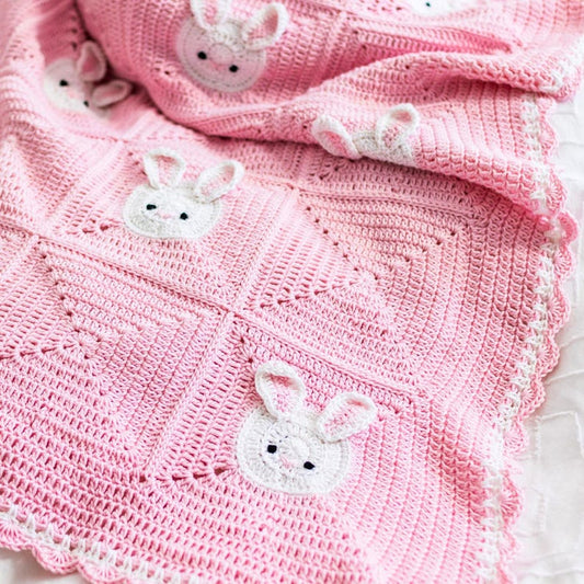 Cute Bunny Blanket Crochet Pattern