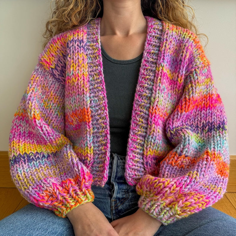 Colorful Cardigan Knitting Pattern