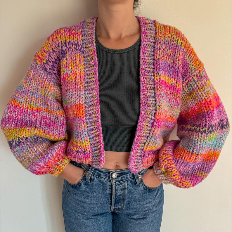 Colorful Cardigan Knitting Pattern