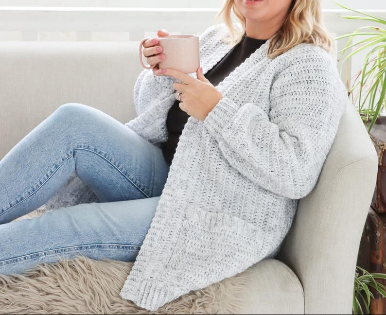 Grey Skies Cardigan Crochet Pattern