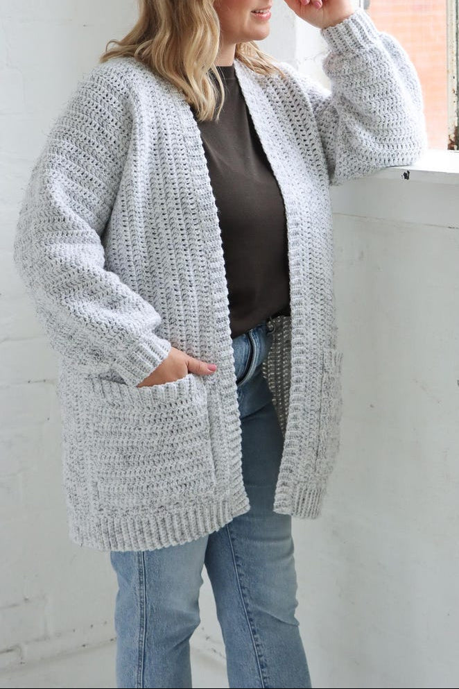 Grey Skies Cardigan Crochet Pattern