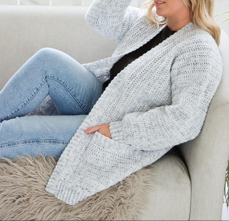 Grey Skies Cardigan Crochet Pattern