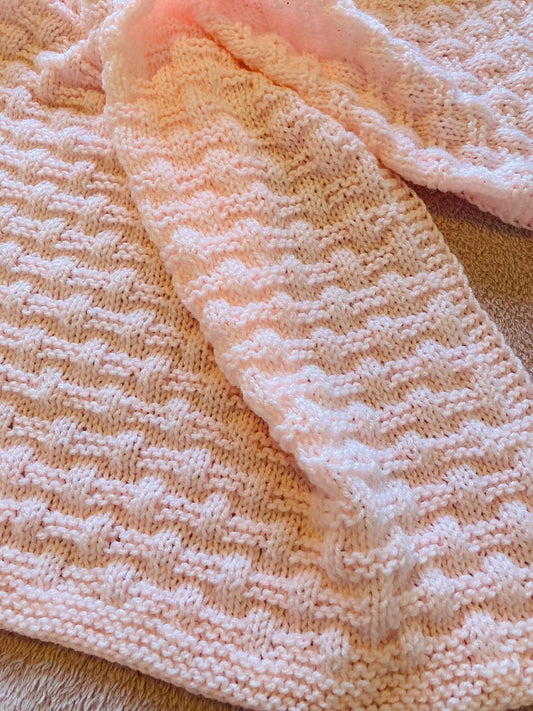 Ivory Weave Blanket Knitting Pattern