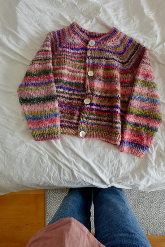Rainbow Cardigan Knitting Pattern