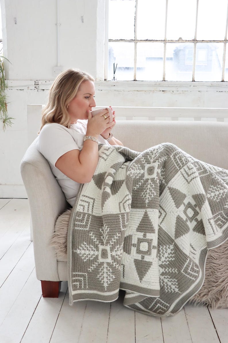 Winter Pines Blanket Crochet Pattern