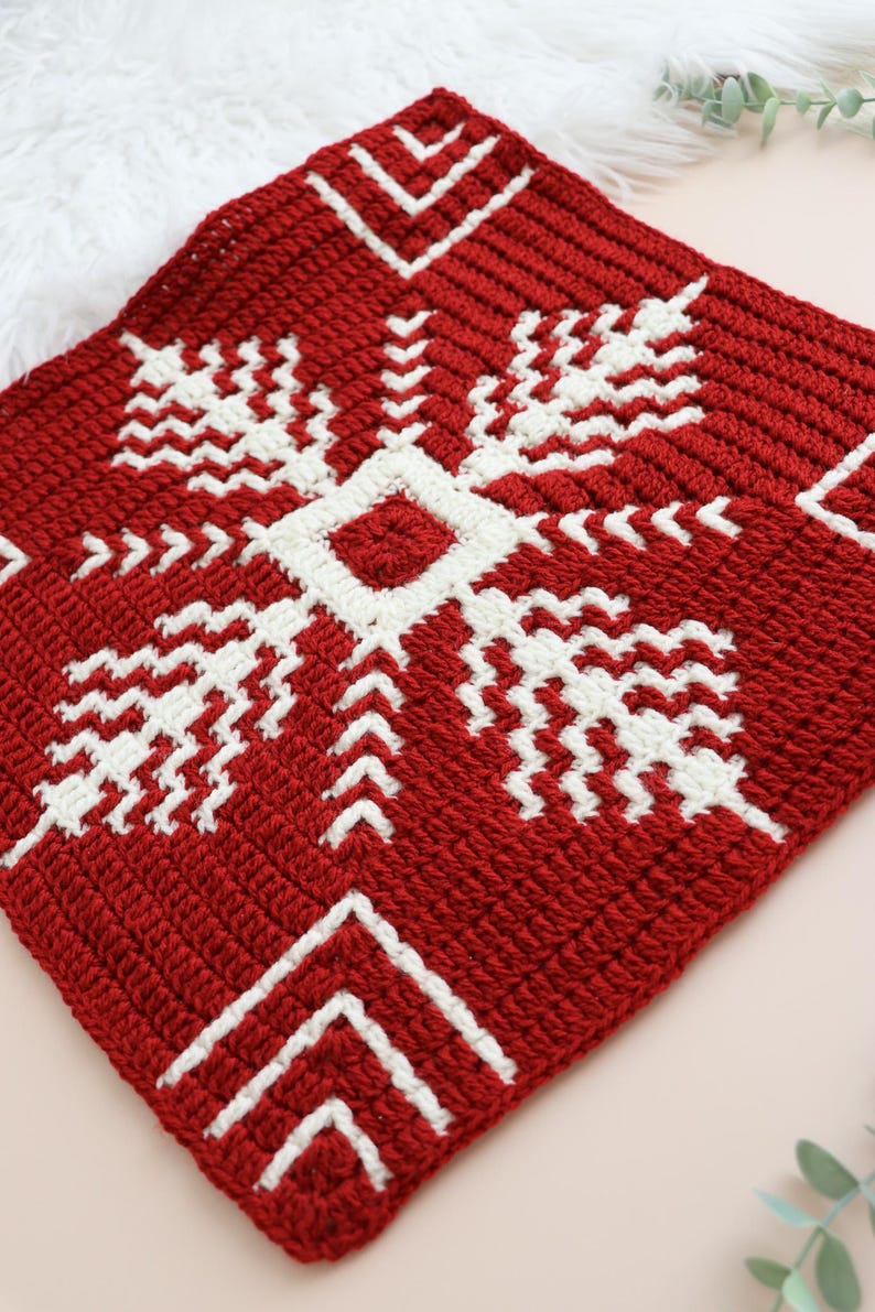 Winter Pines Blanket Crochet Pattern