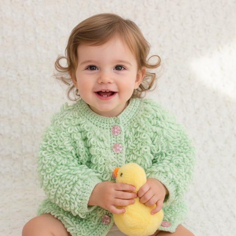 Pink Loops Cardigan Crochet Pattern