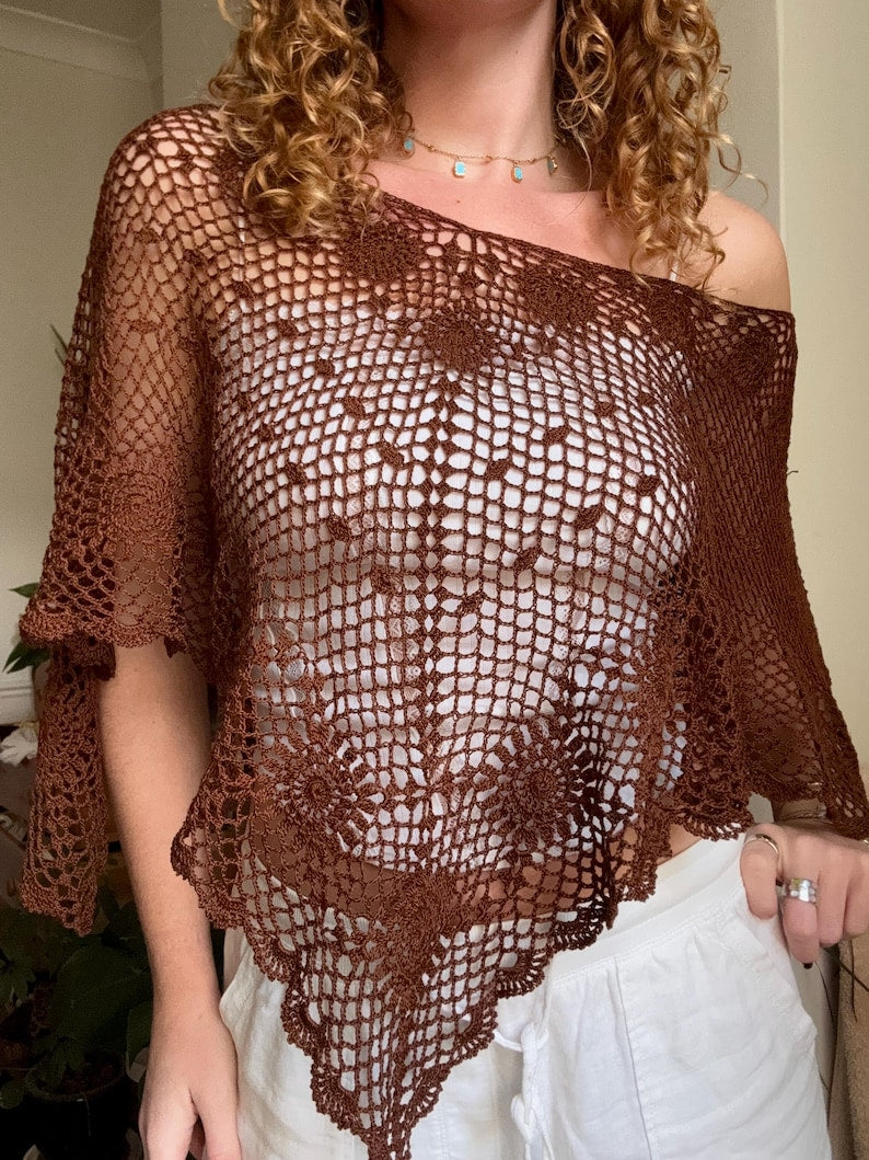 Limebloom Poncho Crochet Pattern