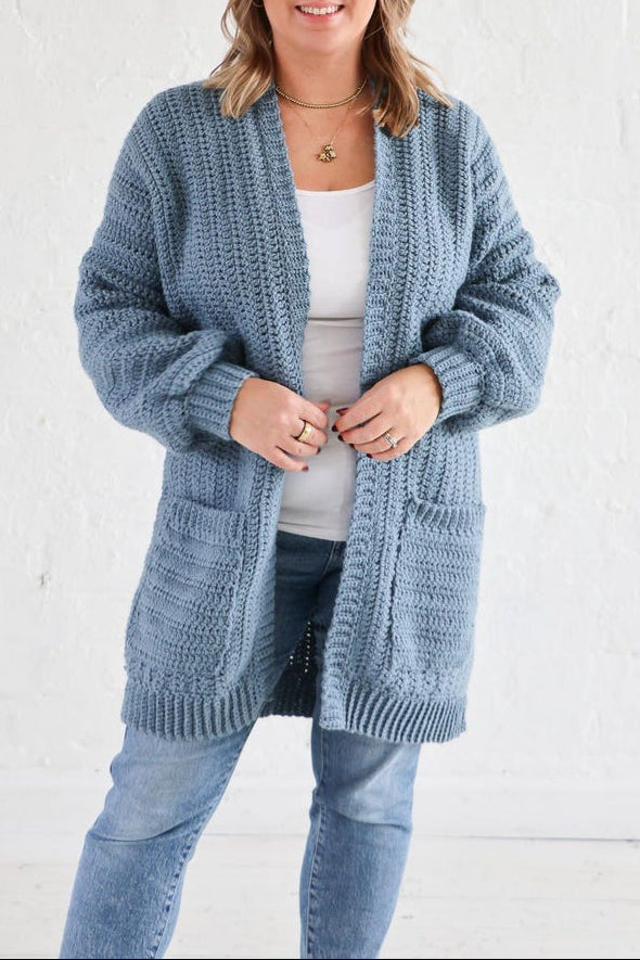 Grey Skies Cardigan Crochet Pattern
