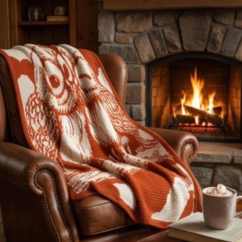 Forest Owl Blanket Crochet Pattern