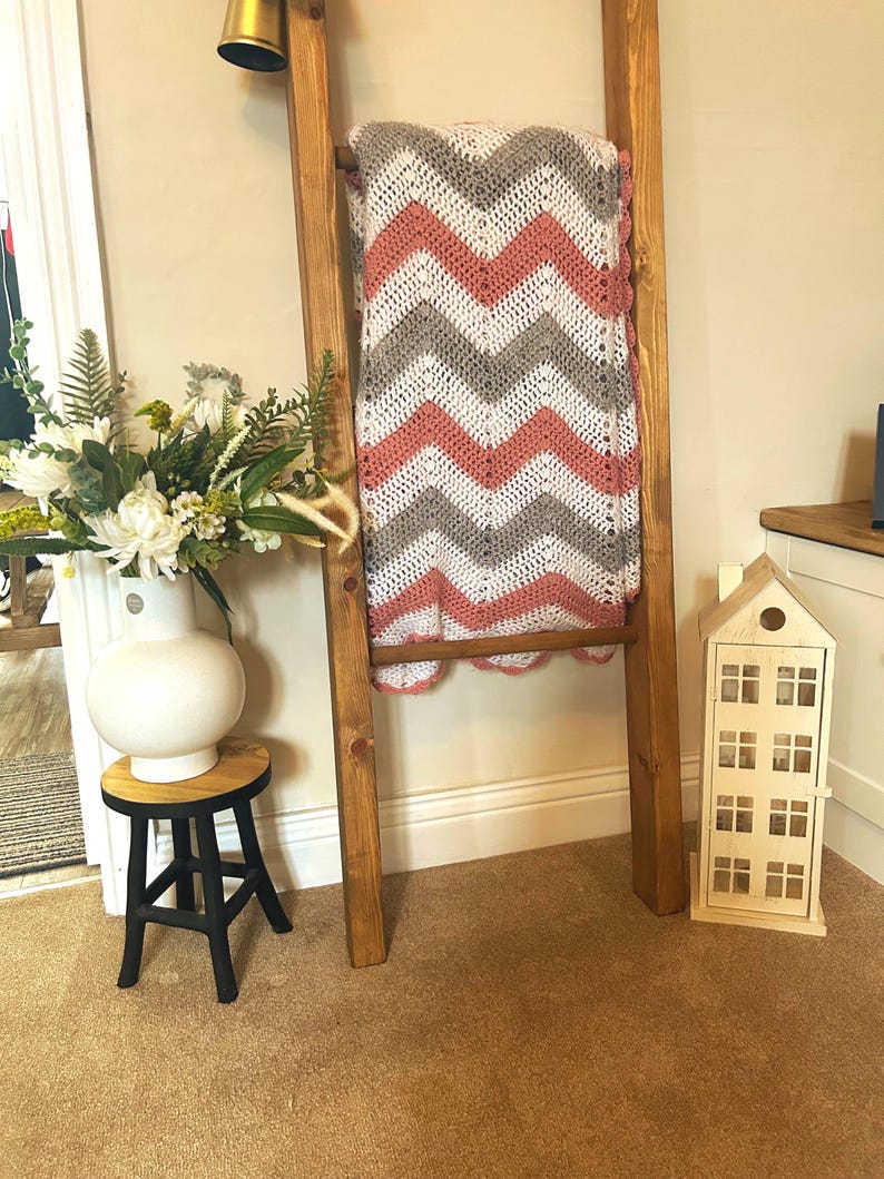 Blush Chevron Blanket Crochet Pattern