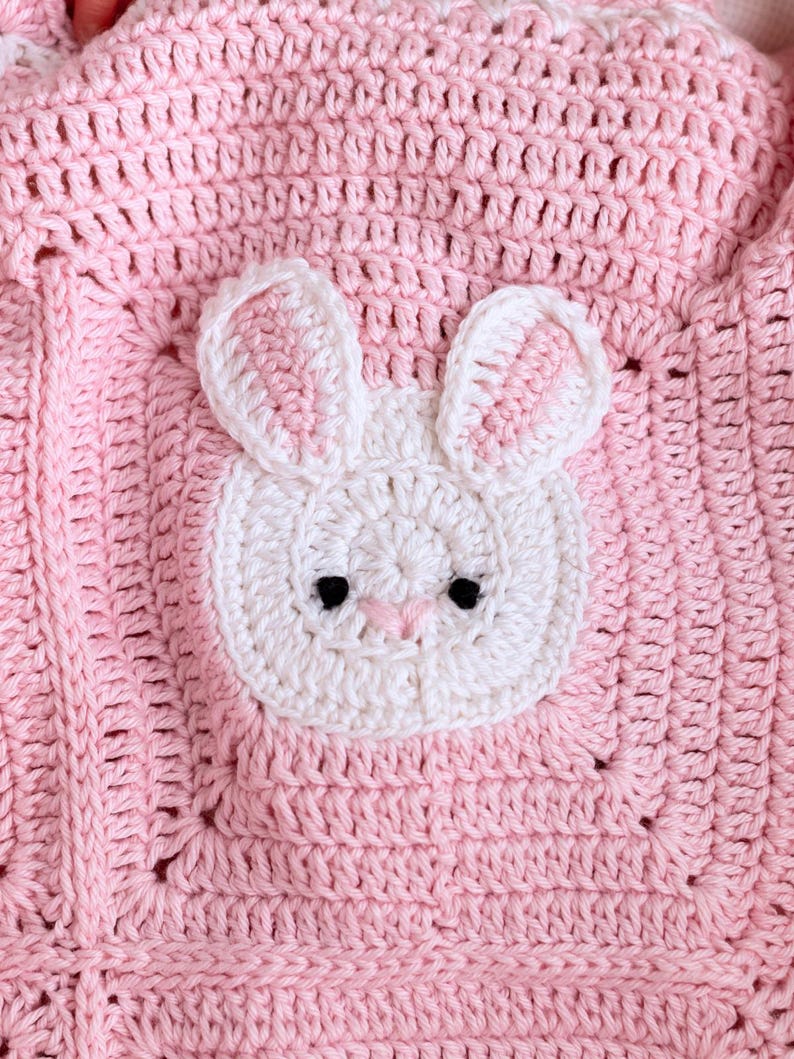 Cute Bunny Blanket Crochet Pattern
