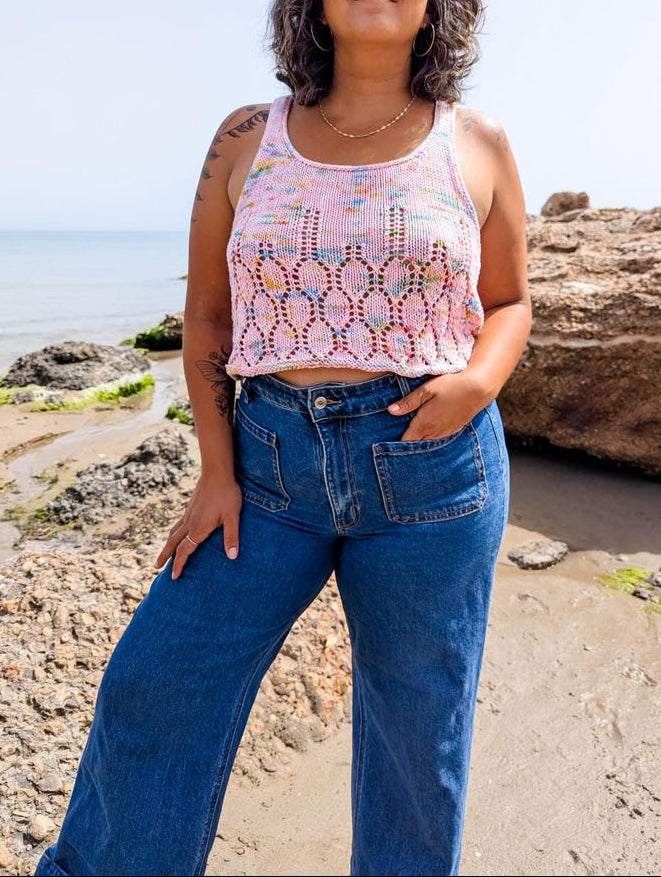 Lantern Lace Top Knitting Pattern