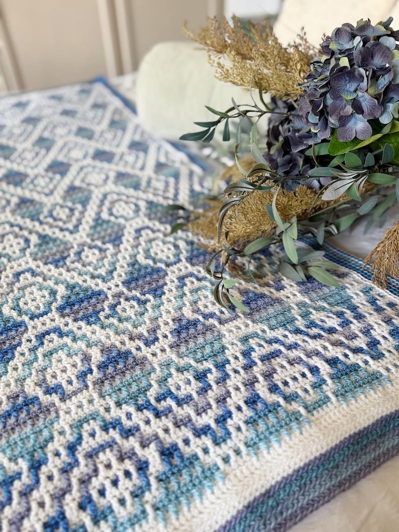 Geometric Blanket Crochet Pattern