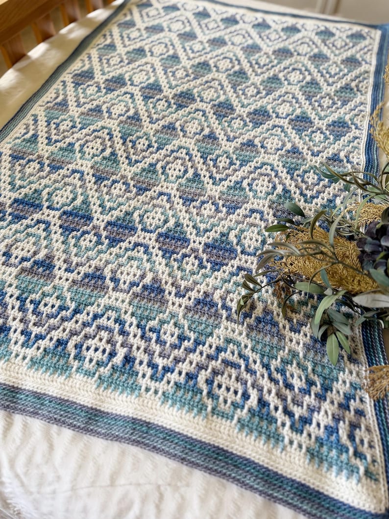 Geometric Blanket Crochet Pattern