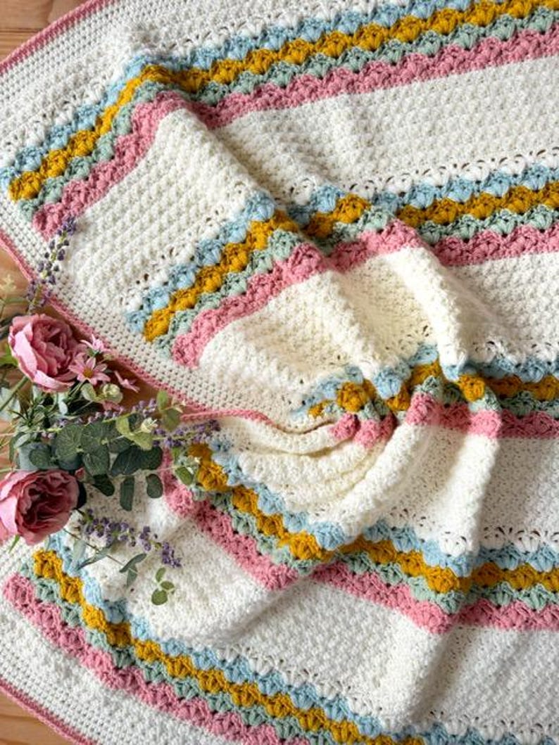 Sweet Lotus Blanket Crochet Pattern