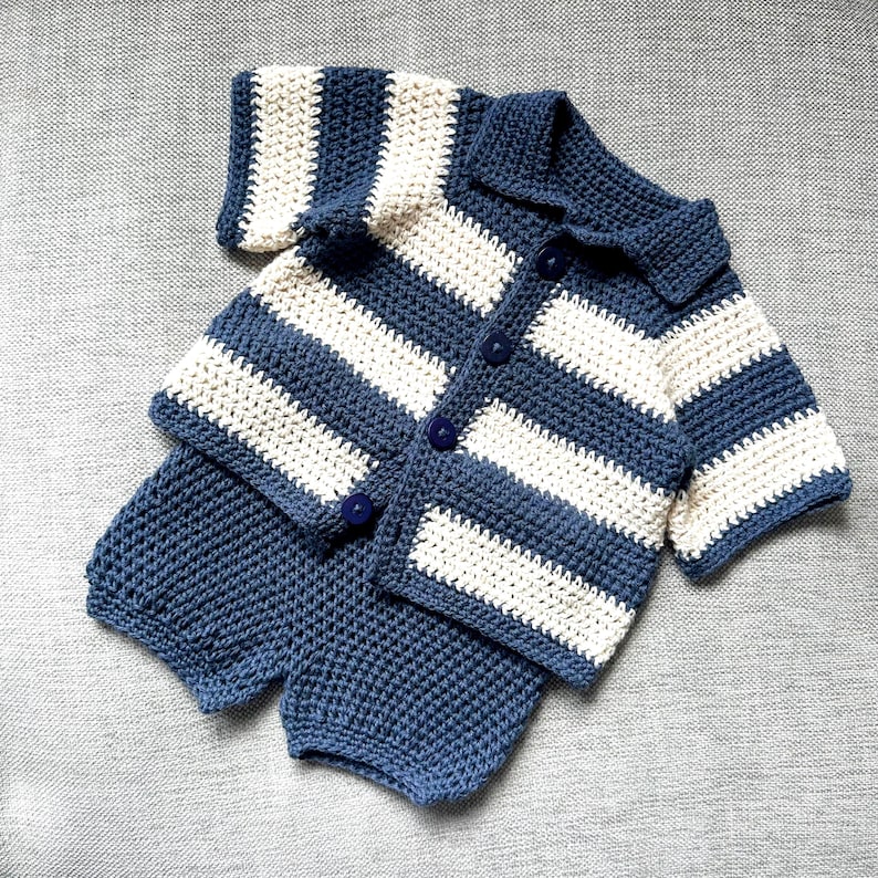 Nautical Baby Set Crochet Pattern