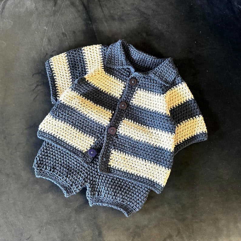 Nautical Baby Set Crochet Pattern