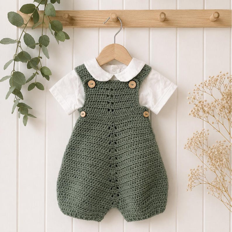 Little Acorn Romper Crochet Pattern