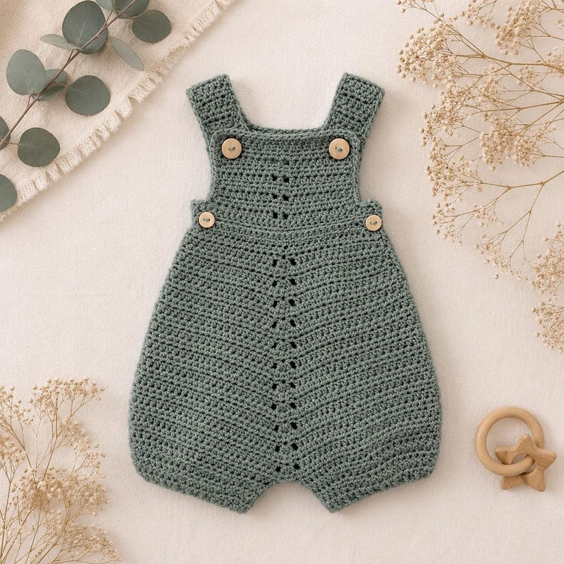 Little Acorn Romper Crochet Pattern